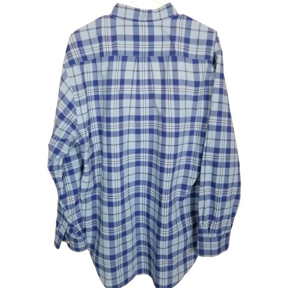 Vineyard Vines Mens L Blue Plaid Classic Fit Tucke - Picture 8 of 8
